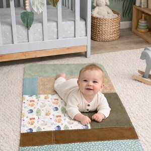 Personalisierte Babydecke mit Namen | Geschenk zur Geburt Baby | Babydecke personalisiert | Patchwork Babydecke | Newborn Blanket Gift