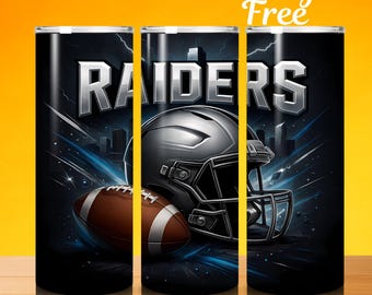 Las Vegas Raiders Tumbler Wrap: Football Mascot Sublimation Design (Digital Download)