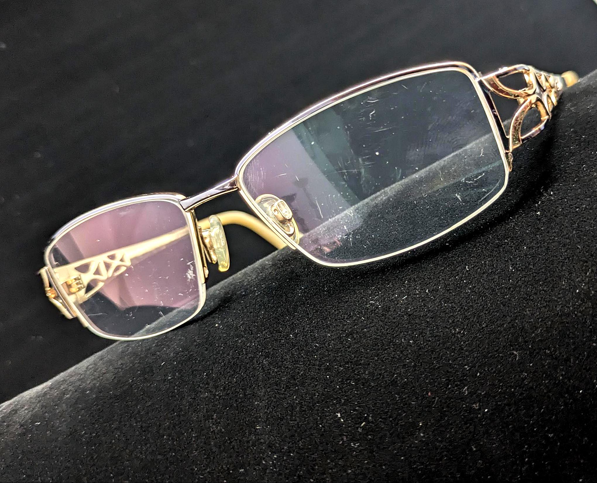 Rare Vintage Cazal Designer Frames - Gold & Silver Filigree Temples - Authentic Archival Eyewear Sunglasses