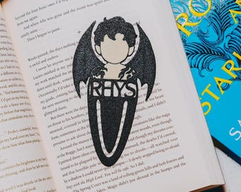 Rhysand ACOTAR Bookmark | Night Court Clip, Textured Black 3D Print