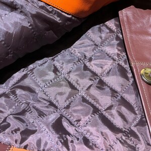 Chaqueta de cuero patchwork para mujer – Abrigo vintage de cuero auténtico marrón hecho a mano – Chaqueta de motociclista retro a medida, regalo para ella imagen 7