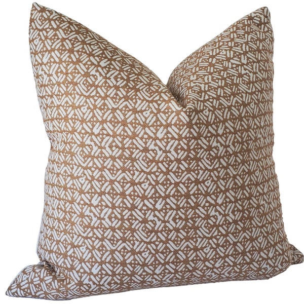 Walter G, Outdoor Pillow Cover, Batik  Rattan, Caramel Outdoor Pillow, Pillow Cover only