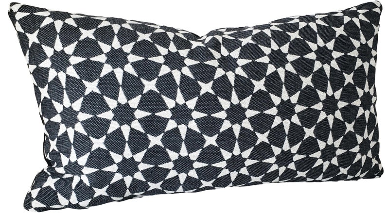 Perennials Stra Power in Anthracite Outdoor Pillow Cover, Outdoor Cushions, Martyn Lawrence Bullard, Reversible Fabric, Pillow Cover Only image 2