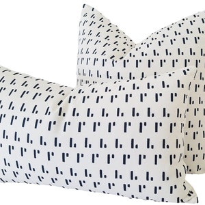 Navy INDOOR Pillow Cover, SAMPLE SALE, Designer Pillow, Modern Pillow, Custom Pillow Pillow Cover Only image 1