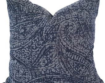 SAMPLE SALE, Perennials Oh Susanna Pillow Cover, Paisley Decor, 20x20 Indoor Outdoor Cushion, Pillow Cover Only