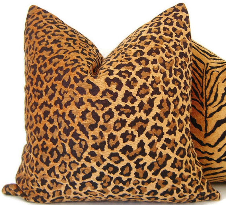 Animal Print Pillow Leopard Pillow Designer Pillow Custom Etsy