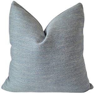 Perennials Whippersnapper Outdoor Pillow Cover, Indoor Outdoor, Aqua and Blue Textured Cover, Pillow Cover only