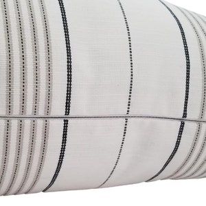 Perennials Canal Stripe in Blanca Outdoor Pillow Cover, Striped Outdoor Pillow, Outdoor Cushions, Pillow Cover only image 4