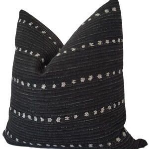 Perennials Dotty in Flannel, Outdoor Pillow, Striped Pillow, Black Outdoor Pillow Cover, Pillow Cover only image 4