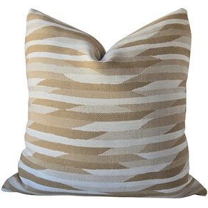 Tan Brown Outdoor Pillow Cover, Holly Hunt High Dune, Cushion Cover, Home and Patio Decor, Indoor Outdoor Pillows, Pillow Cover only
