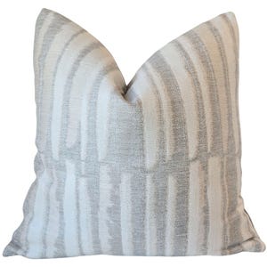 Outdoor Sunbrella Pillow Cover, Zen in Ocean Foam Outdoor Pillow Cover, Grey Outdoor Pillows, Custom Pillow, Pillow Cover only