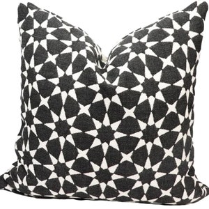 Perennials Stra Power in Anthracite Outdoor Pillow Cover, Outdoor Cushions, Martyn Lawrence Bullard, Reversible Fabric, Pillow Cover Only image 3