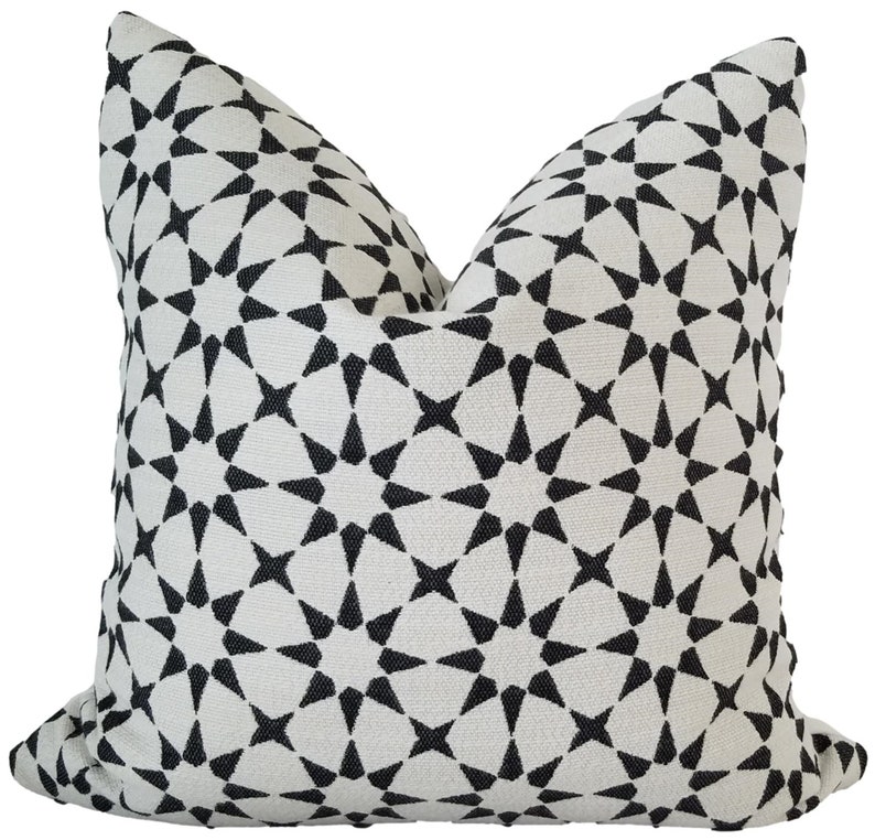 Perennials Stra Power in Anthracite Outdoor Pillow Cover, Outdoor Cushions, Martyn Lawrence Bullard, Reversible Fabric, Pillow Cover Only image 5