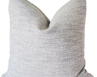 Outdoor Pillow Cover, Sunbrella Dunes in Silverfish Pillow Cover, Outdoor Cushions, Holly Hunt, Silver Grey Pillow, Pillow Cover Only