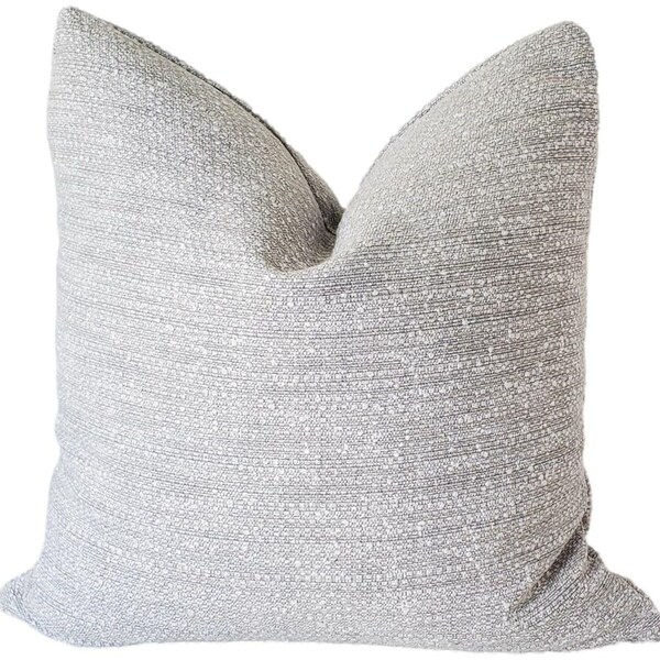 Outdoor Pillow Cover, Sunbrella Dunes in Silverfish Pillow Cover, Outdoor Cushions, Holly Hunt, Silver Grey Pillow, Pillow Cover Only