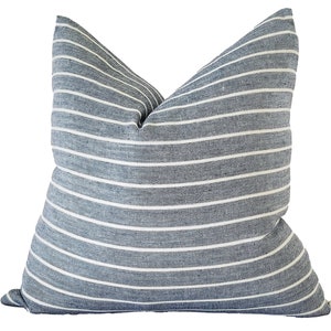 Modern Farmhouse INDOOR Pillow, SAMPLE SALE, Farmhouse Decor, Striped Pillow, Pillow Cover Only image 1