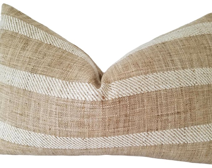 Modern Farmhouse Pillow Cover, Stripe Pillow Case, Farmhouse Decor, 12x20 Lumbar Etsy