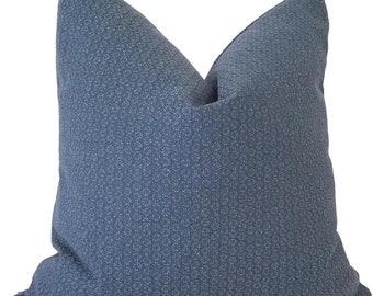 Sunbrella Indigo Outdoor Pillow Cover: Cherry Blossom Design