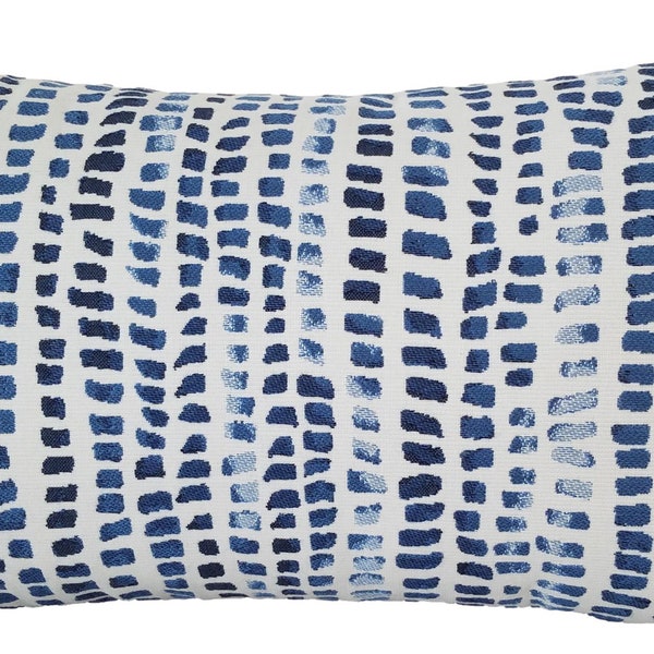 SAMPLE SALE, Holly Hunt Greek Islands in Mosaic Pillow Cover, 12x20 Lumbar, Indoor Outdoor, Pillow Cover Only