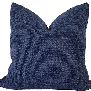 Outdoor Navy Pillow Cover,  Perennials Shearling in Blue Jean Outdoor Pillow, Outdoor Cushions, Pillow Cover only