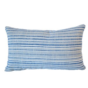 Blue Outdoor Pillow Cover, Home and Patio Cushion Covers, Perennials Sake Stripe, Indoor Outdoor Pillow, Striped Pillow, Pillow Cover only
