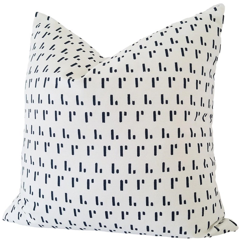 Navy INDOOR Pillow Cover, SAMPLE SALE, Designer Pillow, Modern Pillow, Custom Pillow Pillow Cover Only image 2