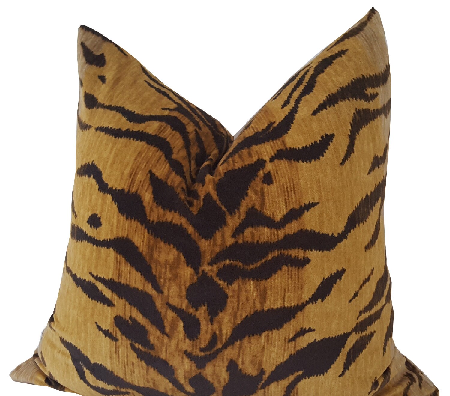 Tiger Pillow Cover Black and Gold Tiger Animal Home Decor Etsy