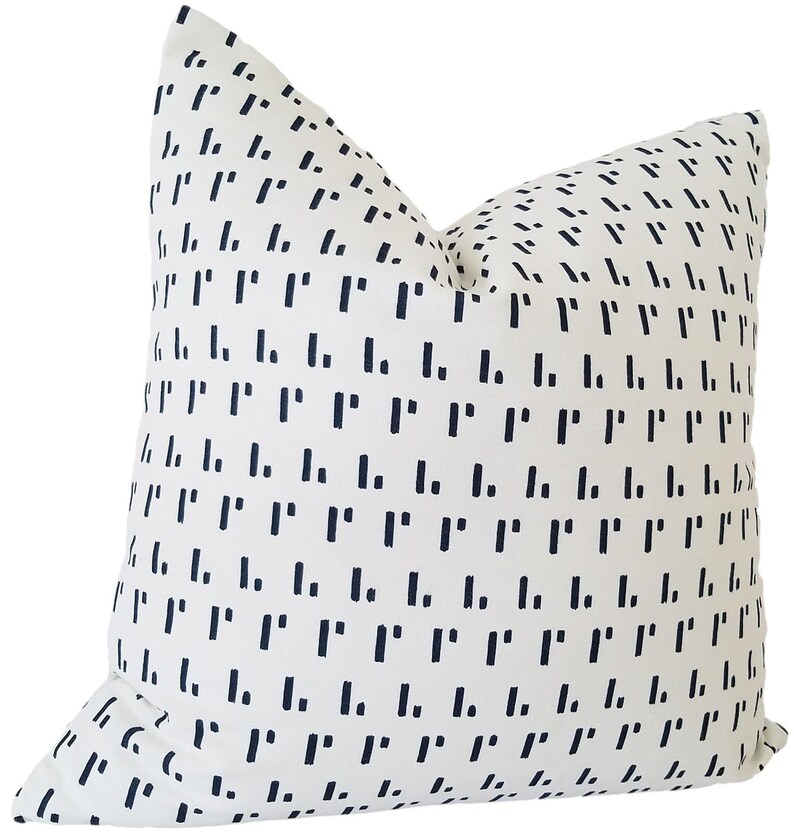 Navy INDOOR Pillow Cover, SAMPLE SALE, Designer Pillow, Modern Pillow, Custom Pillow Pillow Cover Only image 4