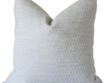 Sunbrella Asterisk in Chalk Outdoor Pillow Cover, Grey and White Geometric, Indoor Outdoor, Pillow Cover Only