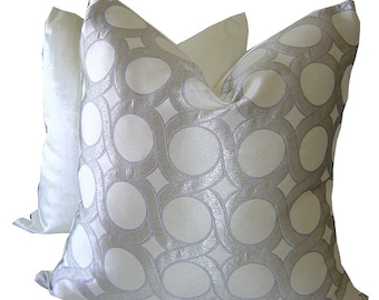 Contemporary Grey Pillow Cover, SAMPLE Pillow, INDOOR Designer Pillow, Pillow Cover Only