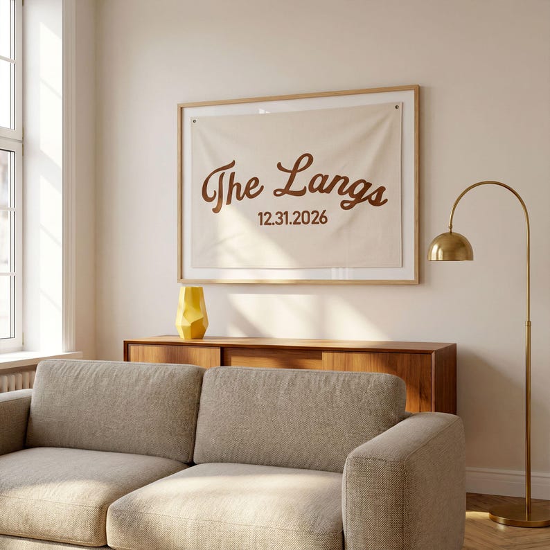 Last Name Flag | Personalized wedding flag | last name Banner | marriage | established | Newlywed home Decor
