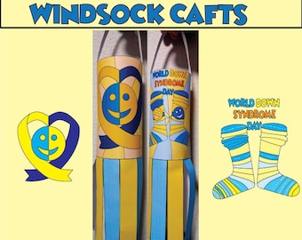Down Syndrome Day Windsock Craft Template | Color & BW PDF (Classroom Activity)