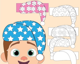 Modello per creare un cappello per la giornata in pigiama: crea la tua fascia per capelli per il pigiama party (PDF)