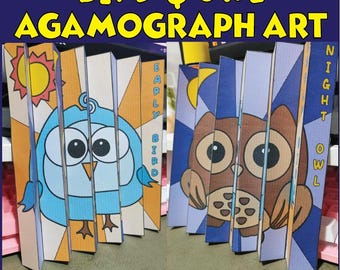 Bird & Owl Agamograph Art: Fall Classroom Activity (PDF Printable)