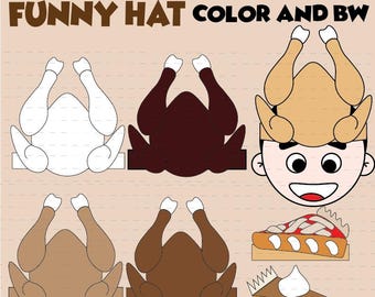 Thanksgiving Turkey Hat Craft: Color & BW Templates (Printable PDF)