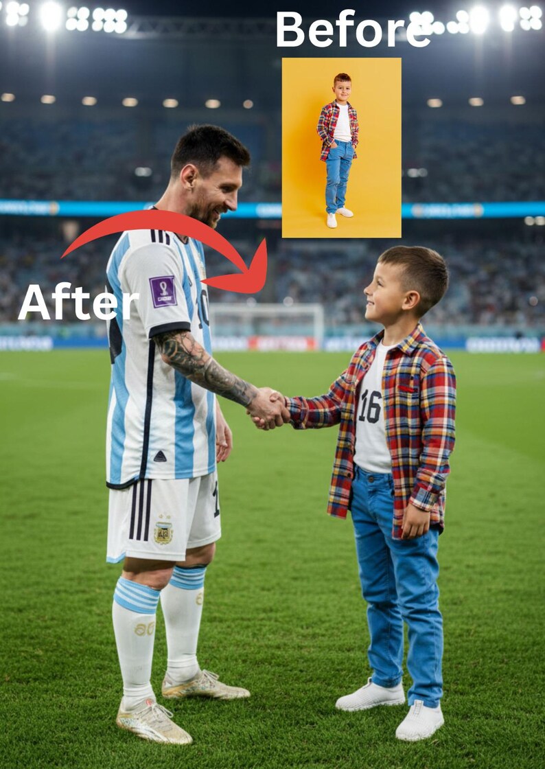 Lionel Messi Custom Photo | Personalized Football Portrait | Digital ...