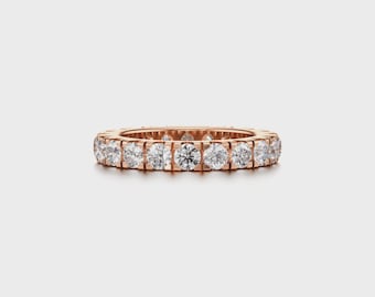 Round Diamond Eternity Band für Sie | Eleganter Hochzeits- & Jubiläumsring