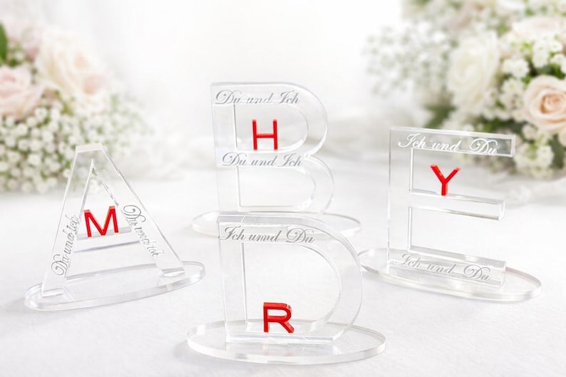 Personalisierte Acryl Buchstaben