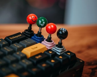 Retro Lucky Joystick ESC Keycap, Artisan Mechanical Keyboard Keycap with CNC Metal Base, MX Compatible Custom Keycap