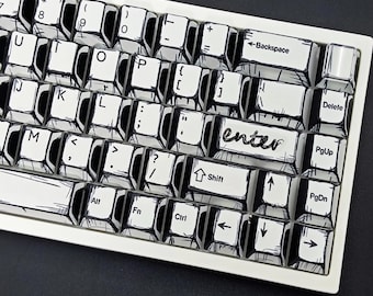 ブルーの完全透明キーキャップセット、メカニカルキーボードキー