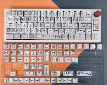 Keycaps de anime grafite com perfil XDA de 126 teclas – Keycaps personalizados em PBT para teclados mecânicos, Keycaps em PBT, conjunto de keycaps artesanais fofos