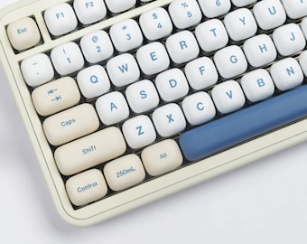 Milk-Themed Keycap Set – 139 PBT Dye-Sub Keycaps for Mechanical Keyboard, Cute Ergonomic Gaming Keys, Aesthetic Design for Keyboard Lovers