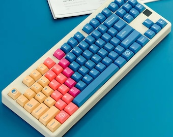 Gradient PBT Keycaps – Cherry Profile 5-Side Dye Sublimation Set for MX Mechanical Keyboards 61/64/68/75/84/87 Keys