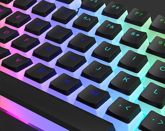 Pudding PBT Keycaps 129 Keys – Double Shot Translucent OEM Profile RGB Backlit Keycap Set for 60/80/100 Mechanical Keyboards
