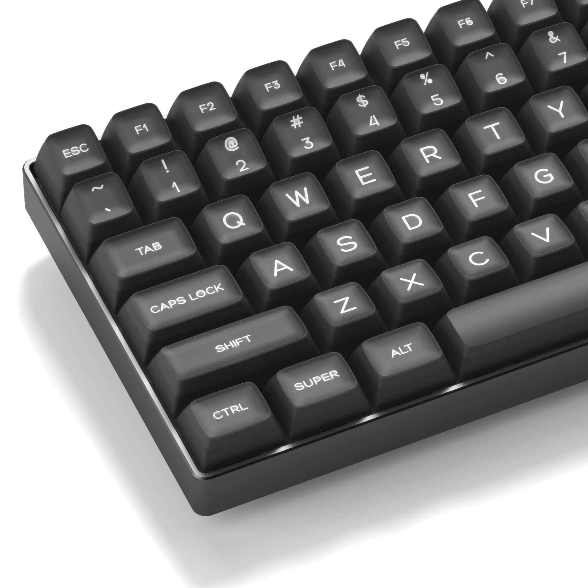 140 Key Black Jade SA Profile Translucent PBT Keycap Set Double Shot ...