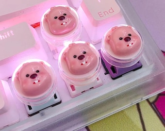 Anime Loopy Keycaps – Kawaii Cartoon Direction ESC Keys | Custom Resin Keycaps for MX-Compatible Mechanical Keyboards, Artisan Set