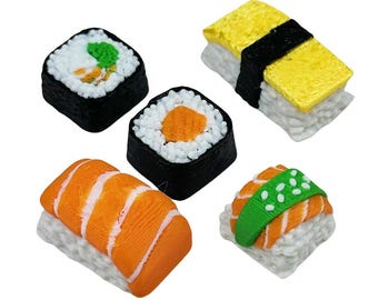Handmade Sushi Resin Keycap – Miniature Food Artisan Keycap for Mechanical Keyboards | Cross Axis MX-Compatible Keycap Set