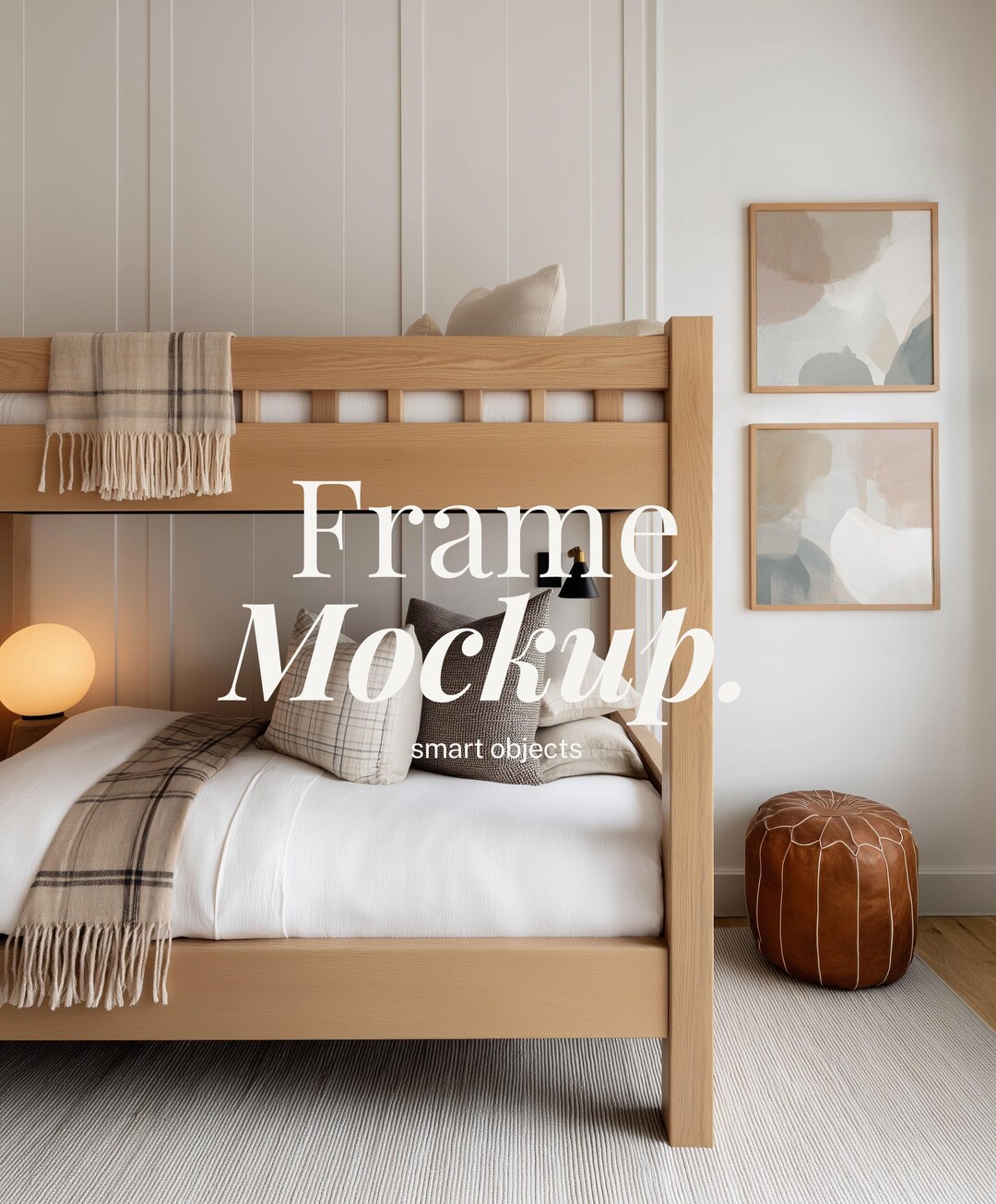 2 Square 1x1 Frames Bunk Bedroom | 1:1 Frame Mockup PSD - Etsy