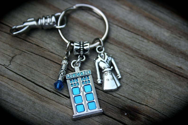 Time Travel Key Chain Zipper Pull Bag Charm Space Ship Etsy