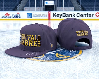 Buffalo Sabres Embroidered Snapback Hat | Adjustable Flat Brim Hockey Cap